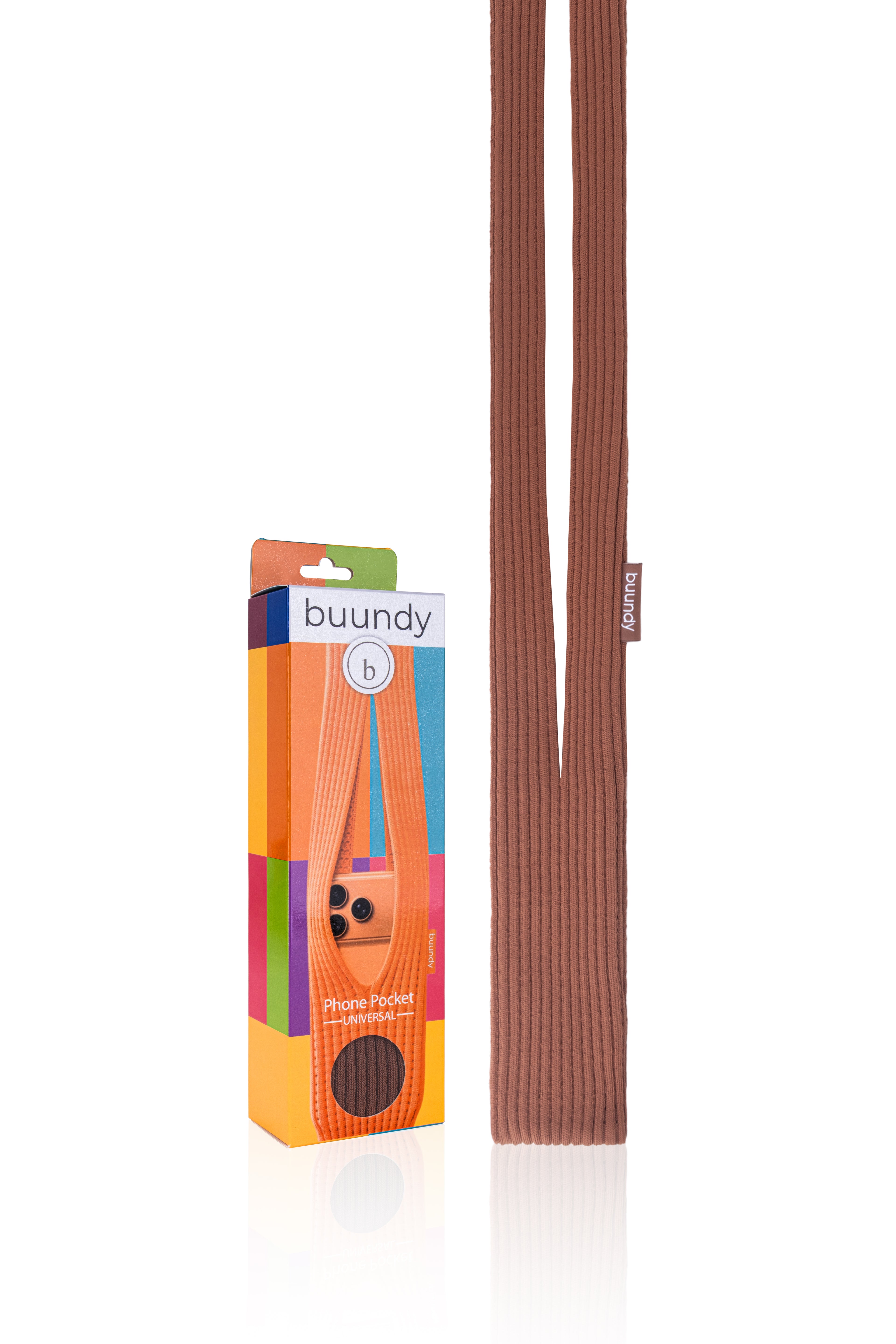 BUUNDY Universal 3D Knitted Phone Pocket | CINNAMON (LONG)