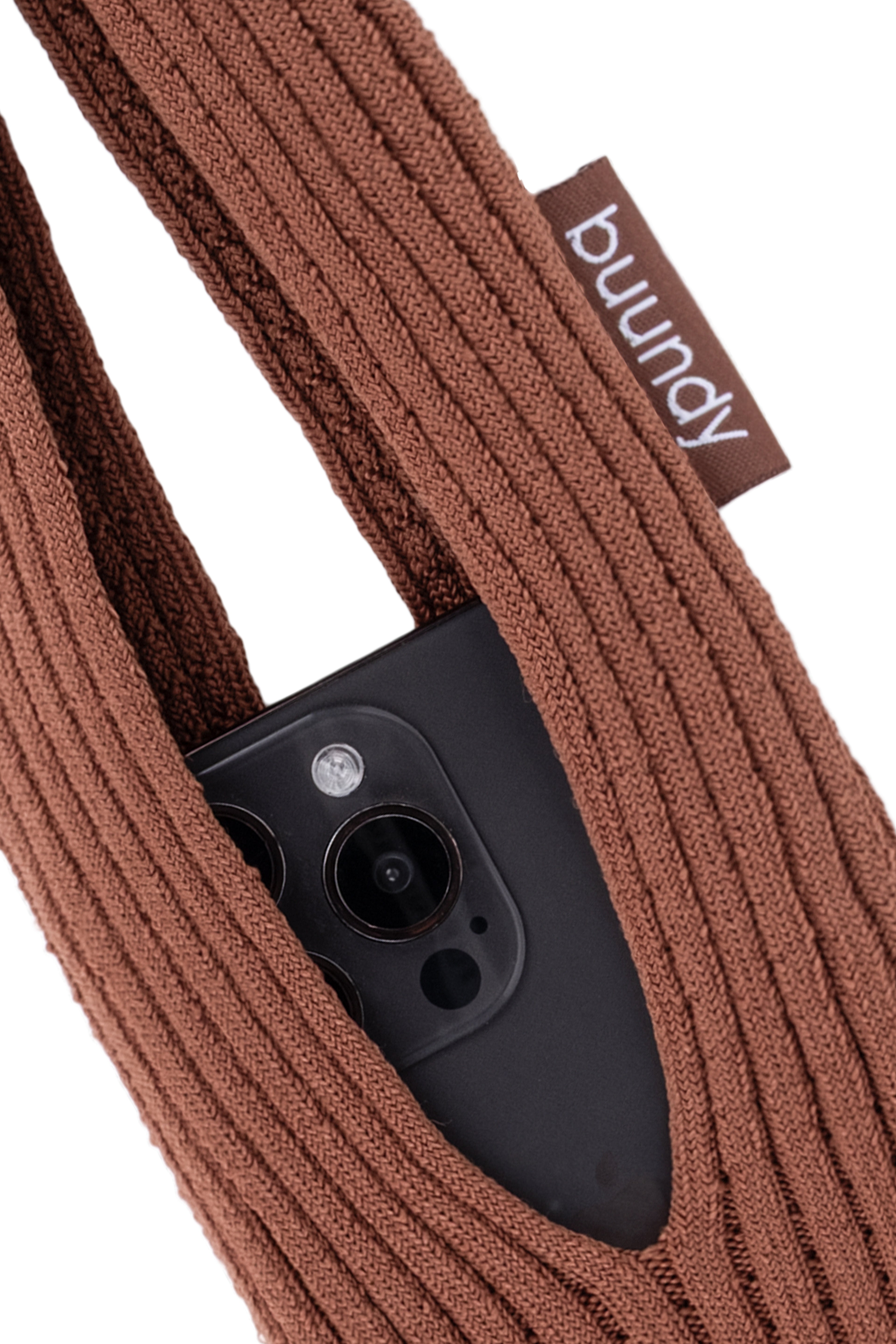 BUUNDY Universal 3D Knitted Phone Pocket | CINNAMON (LONG)