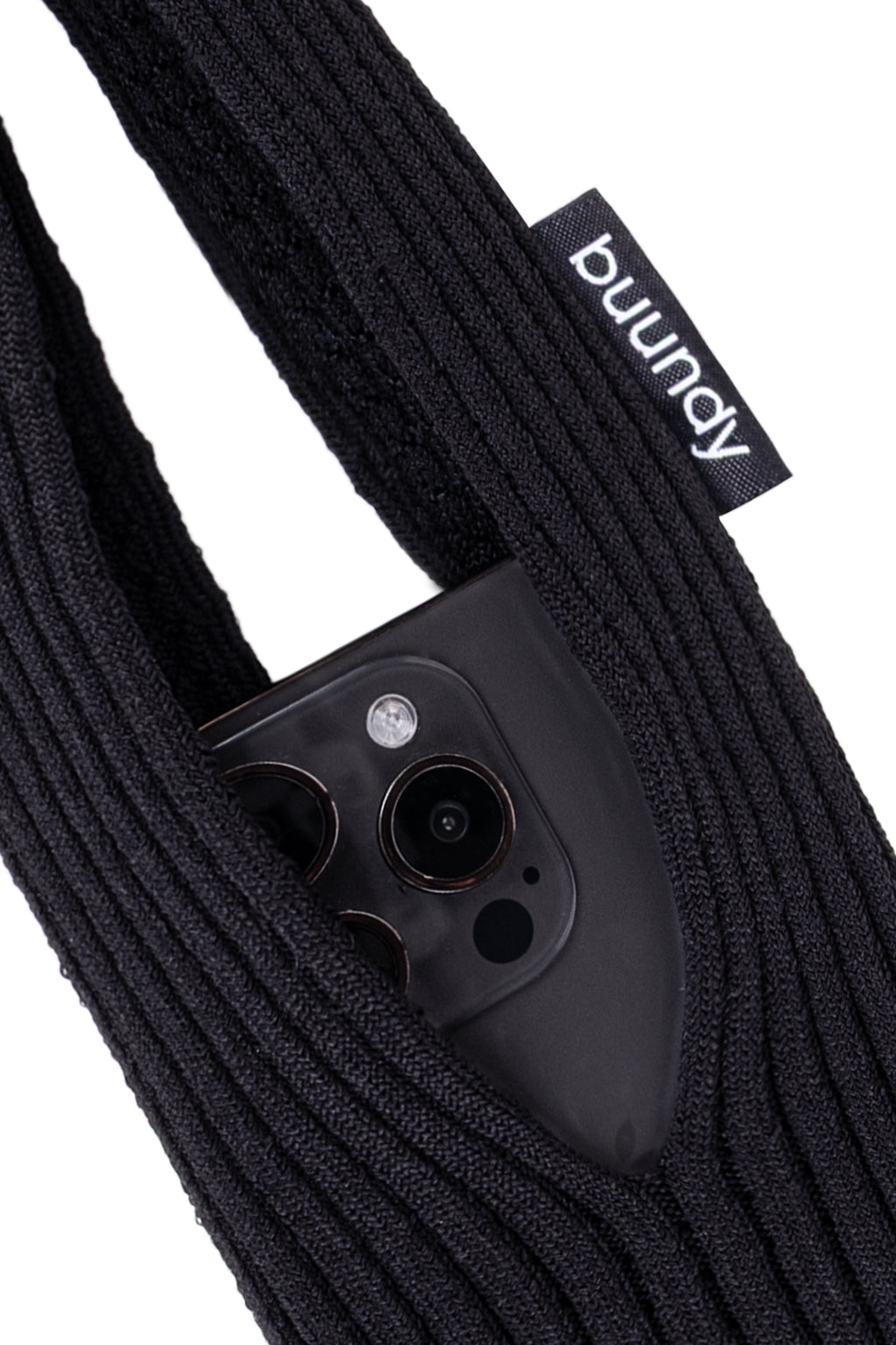 BUUNDY Universal 3D Knitted Phone Pocket | BLACK (LONG)