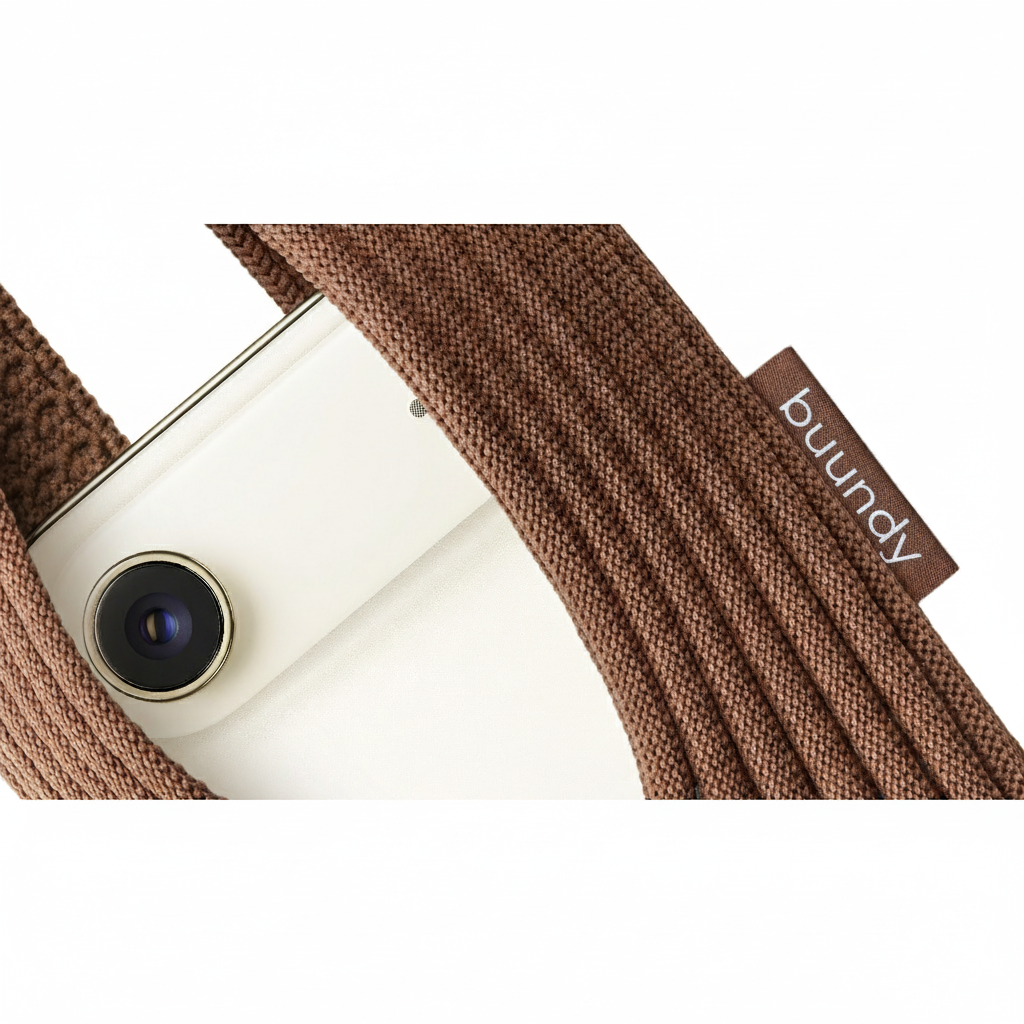 Phone Pocket BROWN SHORT - BUUNDY Universal Knitted Phone Pocket